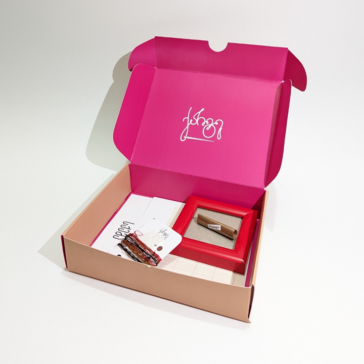 ყავის ჭიქა გულით - კანვაზე ქარგვა